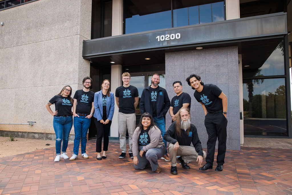 The Zelifcam team outside the San Antonio office